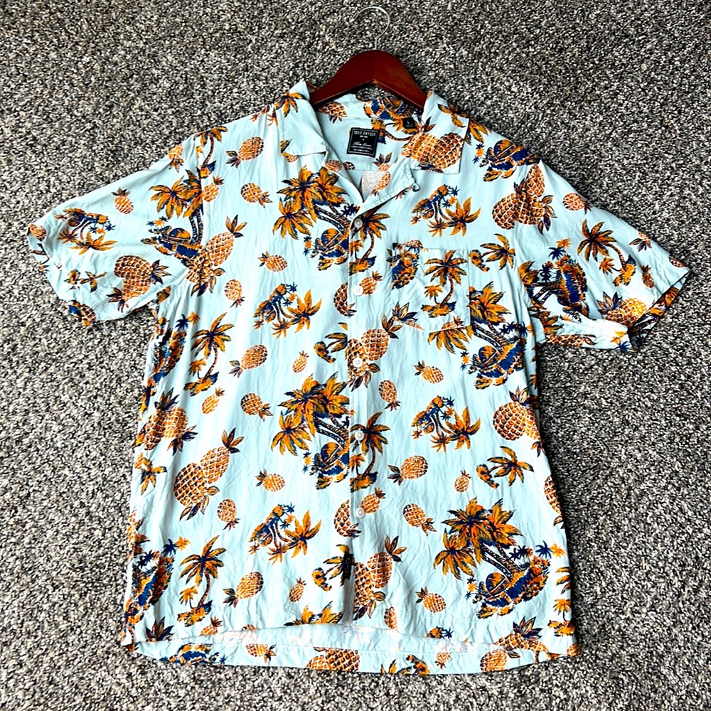 Todd Snyder - Japanese Rayon Camp Collar Short Sleeve Shirt - Pineapple Print